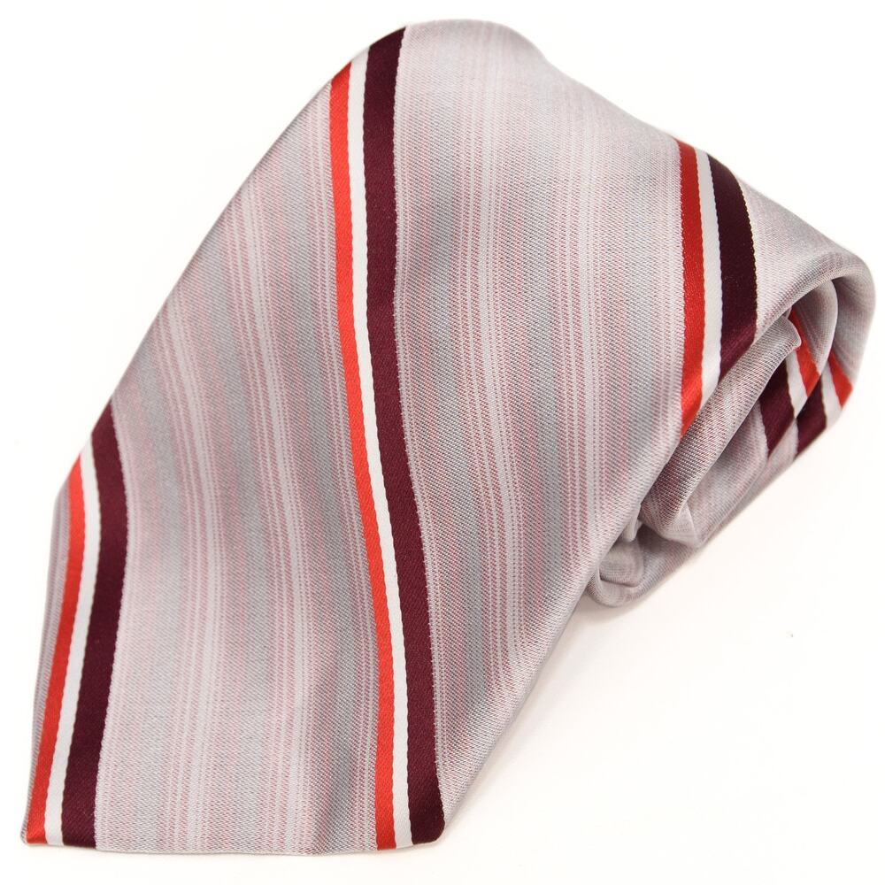 Vintage  Christian Dior Cravated Striped 60's 70's Polyester Necktie Neck Tie